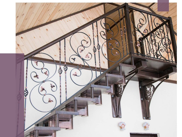 Кованые лестницы в Иркутске от 81268 руб. под ключ
