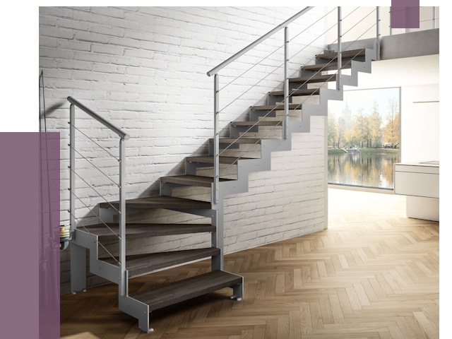 Г-образные лестницы под ключ в Иркутске от 37769 руб. | ПРОЛЁТ-Ркт