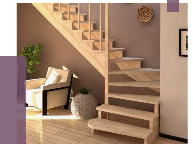 Изготовление Г-образных лестниц в Иркутске от 19275 руб. 