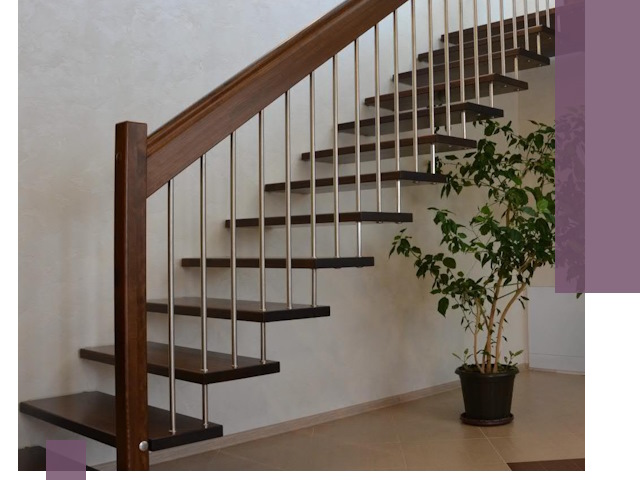 Лестницы на больцах под ключ в Иркутске – изготовление и монтаж