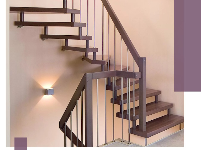 Изготовление лестниц на больцах в Иркутске под ключ