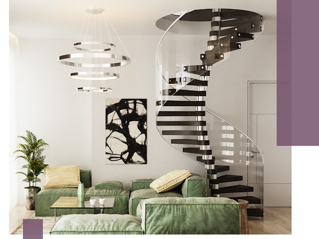 Лестницы для двухуровневой квартиры в Иркутске — изготовление и монтаж