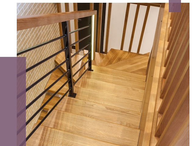 Лестницы из ясеня в Иркутске под ключ от 10211 руб. 