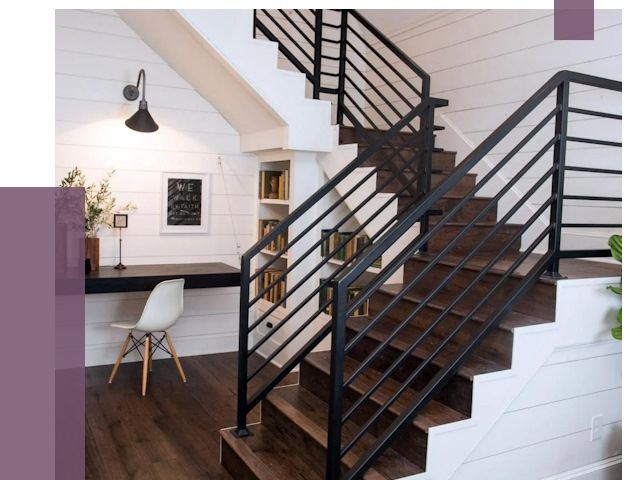 Перила для лестницы в доме в Иркутске от 7554 руб. — ПРОЛЁТ-Ркт
