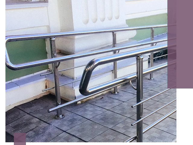 Ограждения пандусов из металла и нержавейки в Иркутске