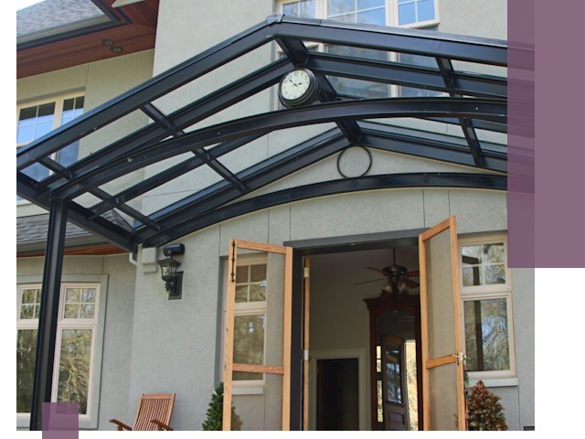 Изготовление и монтаж навесов и козырьков в Иркутске