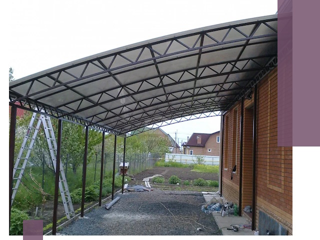 Профессиональный монтаж навесов под ключ в Иркутске