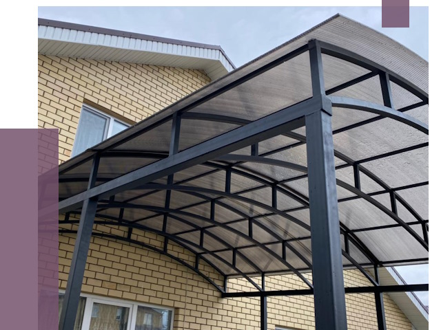 Монтаж козырьков в Иркутске от 11721 руб. | ПРОЛЁТ-Ркт