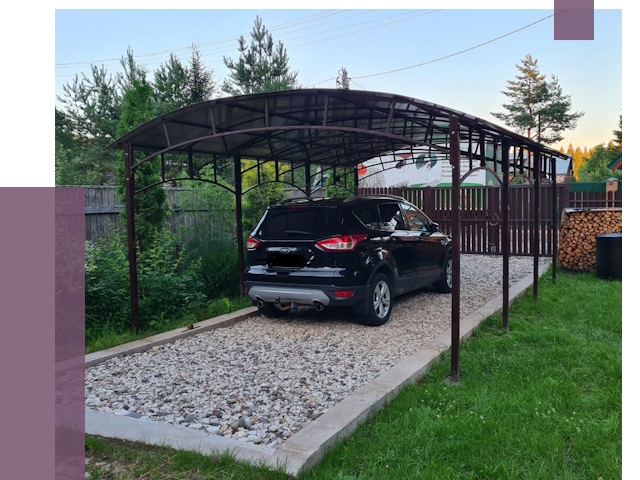 Навесы для автомобиля в Иркутске от 13388 руб.  | ПРОЛЁТ-Ркт