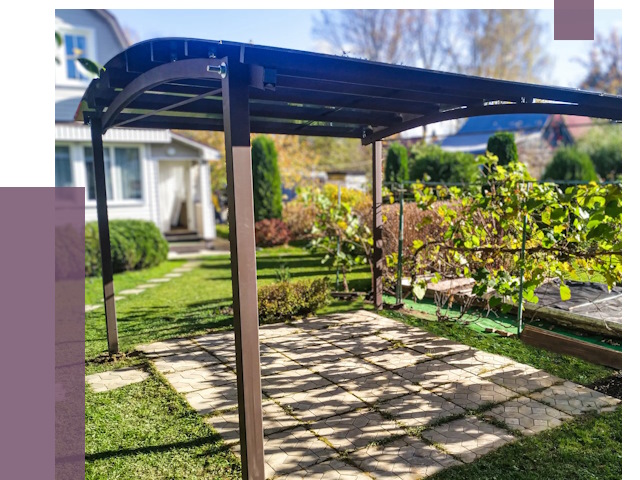 Навесы для дачи в Иркутске от 12972 руб. под ключ — ПРОЛЁТ-Ркт