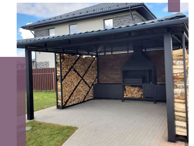 Навесы для барбекю в Иркутске от 12972 руб. под ключ | ПРОЛЁТ-Ркт