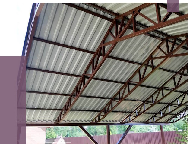 Навесы из профнастила в Иркутске от 7502 руб. | ПРОЛЁТ-Ркт