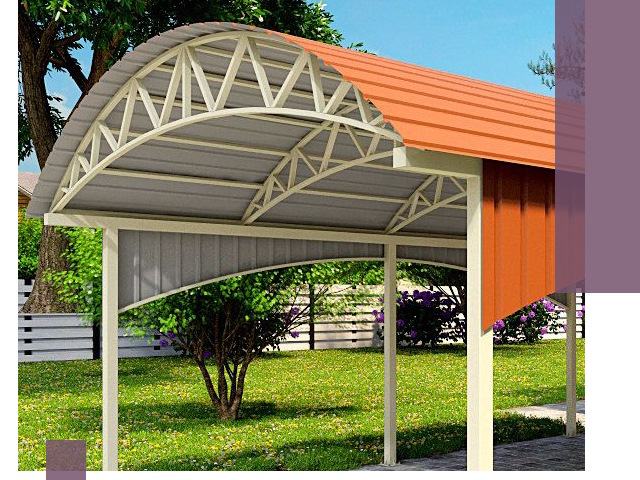 Навесы из профнастила под ключ в Иркутске — установка и монтаж