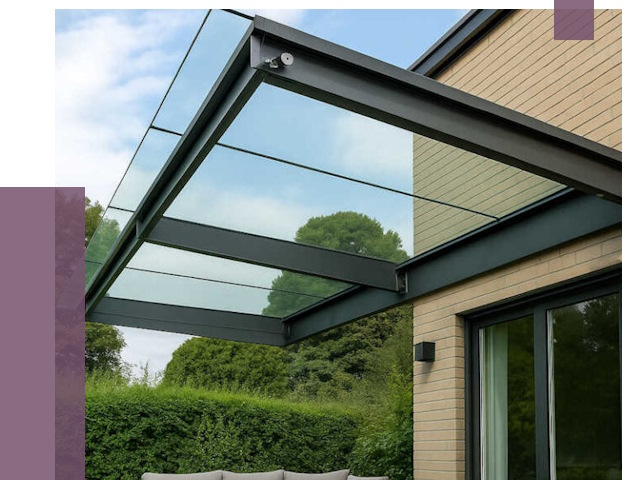 Стеклянные навесы и козырьки в Иркутске от 12503 руб.