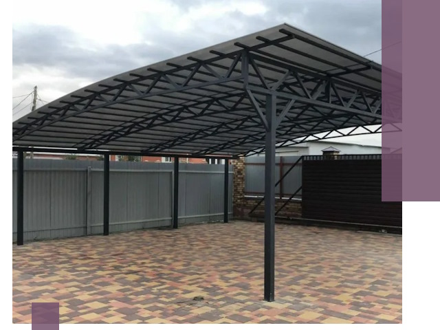 Металлические навесы под ключ в Иркутске — изготовление и монтаж