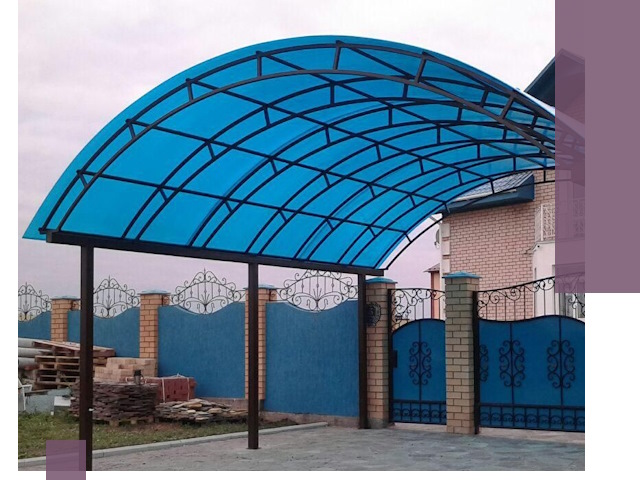 Арочные навесы под ключ в Иркутске — изготовление и монтаж