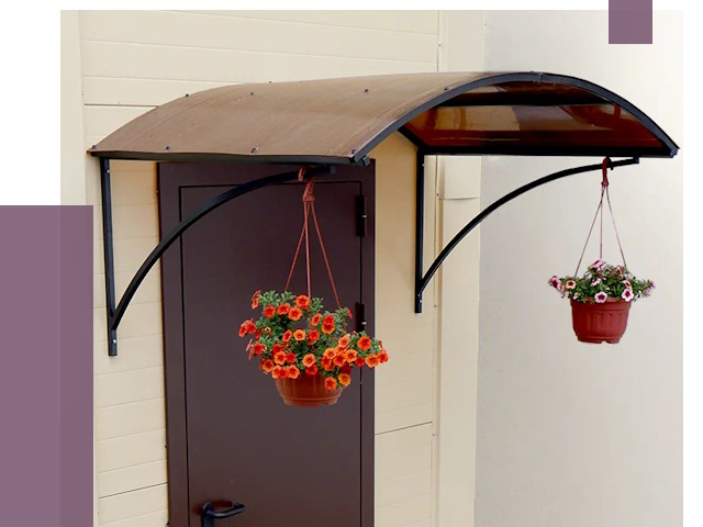 Козырьки над входом в Иркутске от 15108 руб.  | ПРОЛЁТ-Ркт