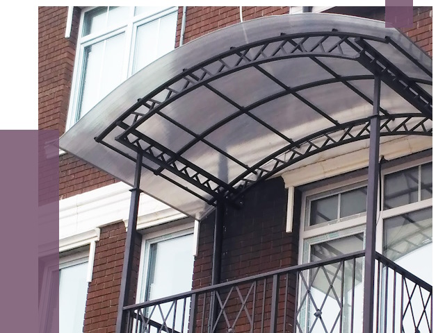 Козырьки над балконом в Иркутске от 8804 руб.  | ПРОЛЁТ-Ркт