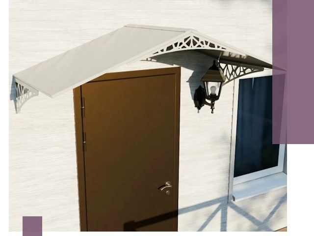 Металлические козырьки на входы и террасы в Иркутске