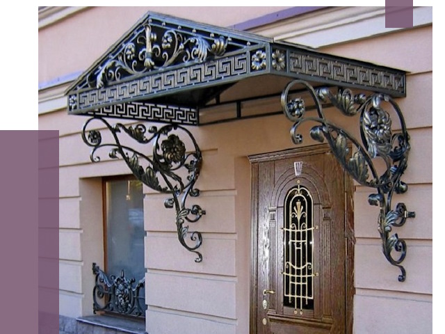 Кованые козырьки в Иркутске под ключ от 12972 руб. — ПРОЛЁТ