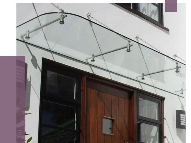 Стеклянные козырьки в Иркутске от 19275 руб. | ПРОЛЁТ-Ркт