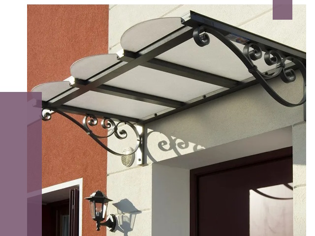 Односкатные козырьки в Иркутске от 8544 руб.  | ПРОЛЁТ-Ркт