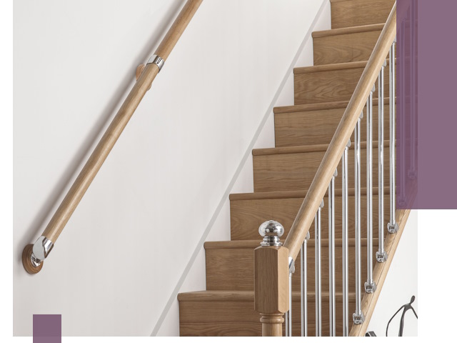 Пристенные поручни из стали и нержавейки под монтаж в Иркутске